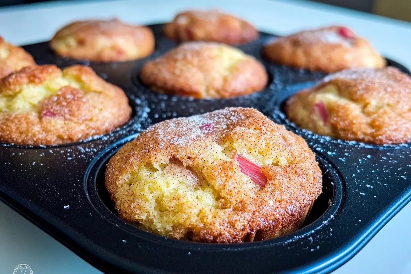 Rhubarb Muffins with Greek Yogurt