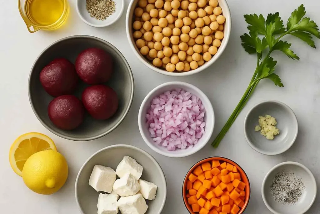 Feta Salad with Lemon-Garlic Vinaigrette