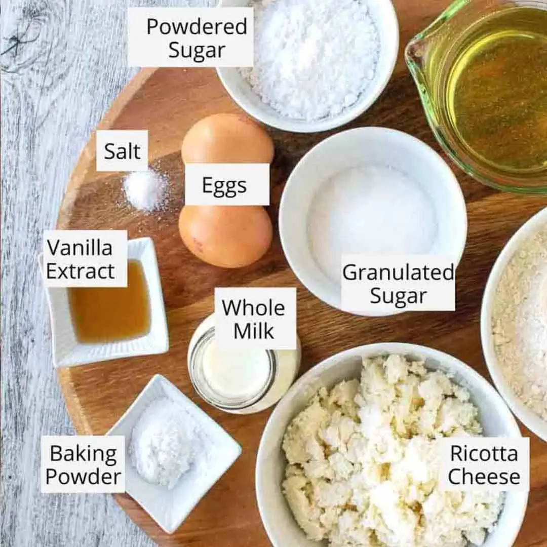 Ingredients to make perfect Sfingi