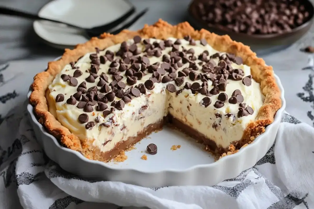 Chocolate Chip Cannoli Pie